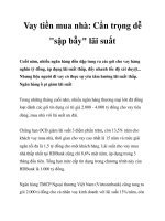 Vay tiền mua nhà: Cẩn trọng dễ 