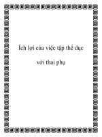 Ích lợi của việc tập thể dục với thai phụ docx