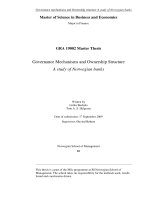 GRA 19002 Master Thesis: Governance Mechanisms and Ownership Structure potx