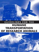 GUIDELINES FOR THE HUMANE TRANSPORTATION OF RESEARCH ANIMALS ppt