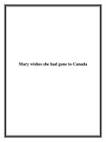 Mary wishes she had gone to Canada pot
