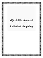 Một số điều nên tránh khi bài trí văn phòng pdf