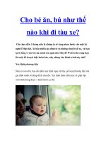 Cho bé ăn, bú như thế nào khi đi tàu xe? ppt