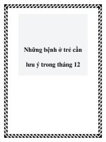 Những bệnh ở trẻ cần lưu ý trong tháng 12 pot