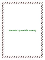 Bài thuốc trị đau thần kinh toạ doc