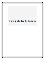 Lưu ý khi trẻ bị hăm tã docx