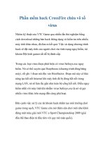 Phần mềm hack CrossFire chứa vô số virus docx