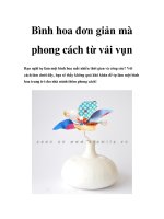Bình hoa đơn giản mà phong cách từ vải vụn pptx