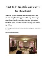 Cách bố trí đèn chiếu sáng tăng vẻ đẹp phòng khách potx