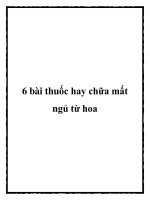 6 bài thuốc hay chữa mất ngủ từ hoa doc