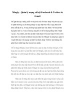 Mingly - Quản lý mạng xã hội Facebook & Twitter từ Gmail docx