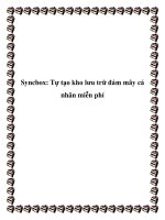 Syncbox: Tự tạo kho lưu trữ đám mây cá nhân miễn phí pptx