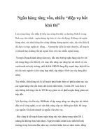 Ngân hàng tăng vốn, nhiều “điệp vụ bất khả thi” docx