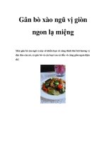 Gân bò xào ngũ vị giòn ngon lạ miệng pot