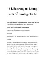 6 kiểu trang trí khung ảnh dễ thương cho bé pdf