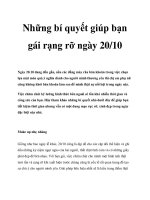 Những bí quyết giúp bạn gái rạng rỡ ngày 20/10 doc