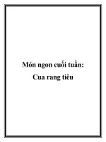 Món ngon cuối tuần: Cua rang tiêu doc