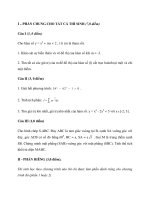 Đề Thi Thử Tốt Nghiệp Toán 2013 - Phần 7 - Đề 22 potx