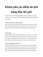Khám phá các điểm du lịch hàng đầu thế giới docx
