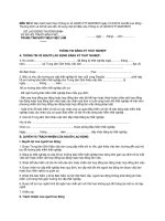 MẪU THÔNG TIN ĐĂNG KÝ THẤT NGHIỆP A. THÔNG TIN VỀ NGƯỜI LAO ĐỘNG ĐĂNG KÝ THẤT NGHIỆP docx