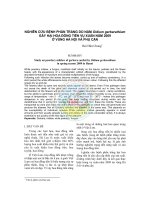 Nghiên cứu bệnh phấn trắng do nấm Oidium gerberathium gây hại hoa đồng tiền vụ xuân năm 2009 ở vùng Hà Nội và phụ cận doc