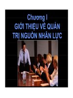 Chương I: GIỚI THIỆU VỀ QUẢN TRỊ NGUỒN NHÂN LỰC docx