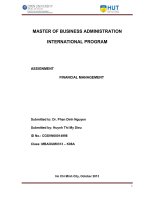 Financial management assignment