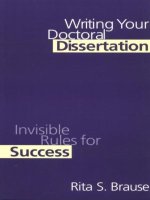Writing your doctoral disserrtation pdf