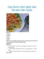 Cay thơm món bánh xèo hải sản Hàn Quốc pot