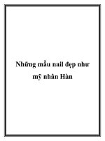 Những mẫu nail đẹp như mỹ nhân Hàn ppt
