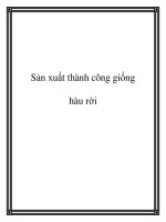 Sản xuất thành công giống hàu rời ppt