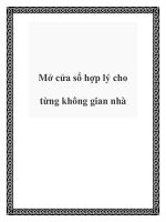 Mở cửa sổ hợp lý cho từng không gian nhà pot