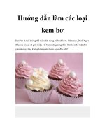 Hướng dẫn làm các loại kem bơ doc