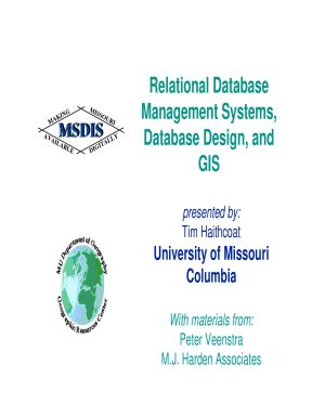 Relational Database Management Systems, Database Design, and GIS pptx