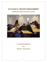 SUCCESSFUL PROJECT MANAGEMENT - Insights from Distance Education practices potx