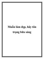 Muốn làm đẹp, hãy tôn trọng bữa sáng docx