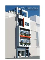 Xây nhà 4 tầng kết hợp làm văn phòng cho thuê pot