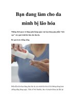 Bạn đang làm cho da mình bị lão hóa pot