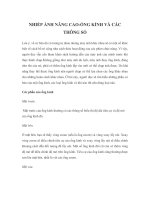 NHIẾP ẢNH NÂNG CAO-ỐNG KÍNH VÀ CÁC THÔNG SỐ ppt