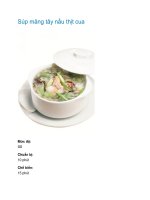 Súp măng tây nấu thịt cua doc