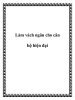 Làm vách ngăn cho căn hộ hiện đại ppt