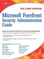 microsoft forefront security administration guide