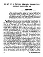 Báo cáo khoa học :Tìm hiểu một số yếu tố cấu thành năng lực cạnh tranh của doanh nghiệp khách sạn ppt