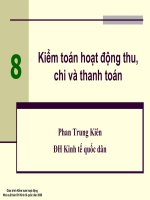 oa - chương 8 kiểm toán hoạt động thu - chi - thanh toán