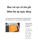 Hoa vải rực rỡ cho gối thêm ấm áp ngày đông docx