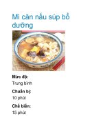 Mì căn nấu súp bổ dưỡng pot
