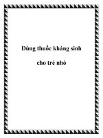 Dùng thuốc kháng sinh cho trẻ nhỏ pot