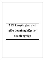 5 lời khuyên giao dịch giữa doanh nghiệp với doanh nghiệp potx