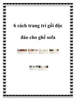 6 cách trang trí gối độc đáo cho ghế sofa ppt