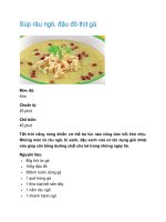 Súp râu ngô, đậu đỏ thịt gà pptx